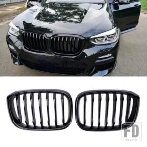 フロントバンパーキドニーグリルグリル BMW X3 X4 G01 G02 G08 単線グリルグロスブラック ABS 新レーシンググリル 2018-2020