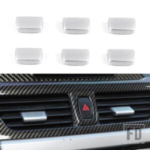 カーエアコン調整ロッド調整クロームカバーフロントバック ABS BMW 3 5 7 シリーズ X1 X2 X5 X6 F10 F18 F07 E90 E91