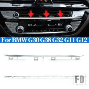 中央制御空調ラジオパネル電気メッキストリップ装飾 BMW 5 6 7 シリーズ G30 G38 GT G32 G11 G12
