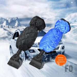 1 個ブルー屋外冬車除雪シャベルホットベルベットグローブ新拡張クリーニングツール氷霜取り自動車