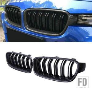 BMW F30 F31 F35 3 シリーズカーボンフロントバンパーグリルレーシンググリルスタイルオートアクセサリーデュアルスラット GRILLE13-19
