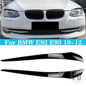 ヘッドライトアイブロウまぶたランプライトアイブロウグロスブラックアイブロウ BMW 3 シリーズ E92 E93 LCI 2010-2012 自動