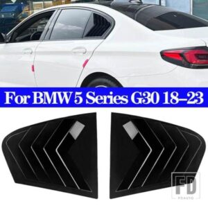 リアウィンドウシャッターカバートリムウィンドウルーバーサイドベントトリム BMW 5 シリーズ G30 2018-2023 自動車外装アクセサリー