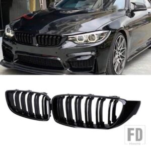 フロントバンパーグリルレーシンググリル 12-18 デュアルスラットグリルアクセサリー BMW 4 シリーズ F32 F33 F36 M3 F80 M4 F82