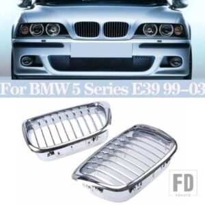 PULLECO BMW E39 5 シリーズ 525 528 クロームグリルフロントフードグリルキドニーグリルレーシンググリル 99-03 自動