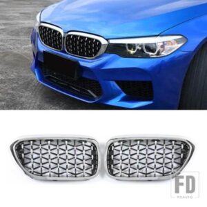 BMW 5 シリーズ G30 G31 G38 520I 530I 540I 車ダイヤモンドスタースタイルフロントキドニーグリルバンパーレーシンググリルグリル 18-20 自動