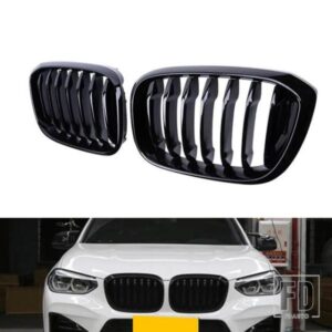 グロスブラックグリルフロントフードグリルバンパーキドニーグリルレーシンググリル BMW X3 X4 G01 G02 G08 2018-2020 ABS 自動グリル