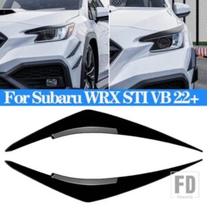 ヘッドライトアイブロウまぶた ABS グロスブラック/カーボンアイブロウスバル WRX STI VB 2022 + 自動車外装アクセサリー