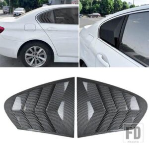 リアウィンドウシャッターカバートリムウィンドウルーバーサイドベントトリム BMW 5 シリーズ F10 525I 530I 2011-2017 オートアクセサリー