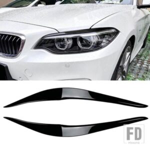 ヘッドライトランプアイブロウカバートリム自動まぶた蓋アイブロウ BMW F87 M2 F22 F23 220I 228I 230I M235I M240I 2014-2022