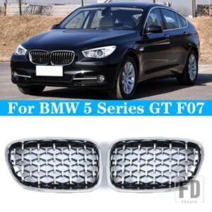 BMW 5 シリーズ GT F07 528I 535I 550I ダイヤモンドフロントバンパーキドニーグリルグリルカースタイリングレーシンググリル 2009-2017 自動グリル