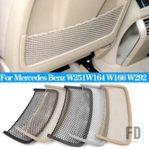 フロントシートシートバックポケットパネルカバートリム収納メッシュメルセデスベンツ ML GL GLS GLE R クラス W164 W166 W251 W292 自動車