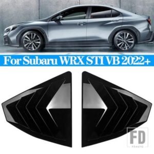 リアウィンドウシャッターカバートリムウィンドウルーバーサイドベントトリム ABS カーボンスバル WRX STI VB 2022 + オートアクセサリー
