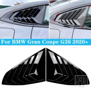 BMW 4 シリーズグランクーペ G26 2020 + リアウィンドウシャッターカバートリムウィンドウルーバーサイドベントトリムカーボンアクセサリー