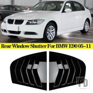 リアウィンドウシャッターカバートリムウィンドウルーバーサイドベントカーボンアクセサリー BMW 3 シリーズ E90 320I 330I M3 2005-2011