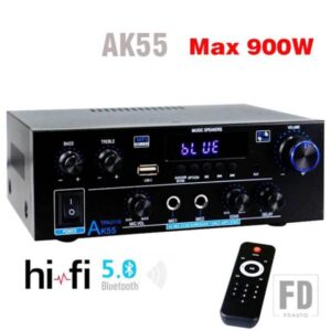 オートパートナー HIFI オーディオアンプ デジタル BLUETOOTH アンプ RMS 70W+70W チャンネル 2.0 入力 FM ラジオ AK55