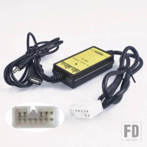 CD アダプター MP3 オーディオインターフェイス AUX USB CD チェンジャー 5 + 7PIN トヨタカムリカローラ RAV4 ヤリスレクサス IS 200 GS