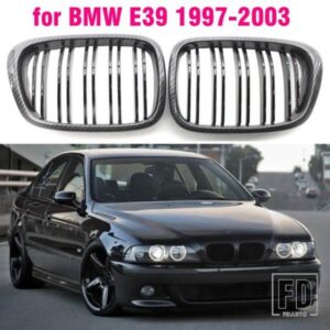 フロントセンターマットブラックワイドキドニーフードグリルグリル BMW E39 525I 528I 530I 535I M5 1997 1998 1999 2003