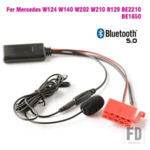 BLUETOOTH ワイヤレスマイクアダプタステレオ AUX IN 音楽メルセデス W124 W140 W202 W210 R129 BE2210 BE1650