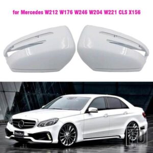 リアビューサイド車ミラーカバー メルセデスベンツ E クラス W212 W204 2010-15 ABS カーボン