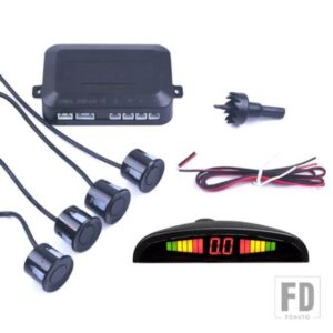 車パークトロニック LED パーキングセンサー 4 センサーリバースバックアップパーキングレーダーモニター検出システムバックライトディスプレイ