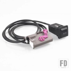 自動車 AUX-IN RNS-E ナビゲーション AUX ボタンオーディオアダプタソケットキット 32PIN プラグアウディ A3 A4 A6 A8 R8 TT