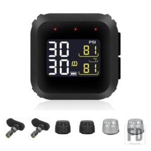 ワイヤレスタイヤエア圧システム M3X モト防水アウター内蔵 LCD ディスプレイオートバイリアルタイム TPMS