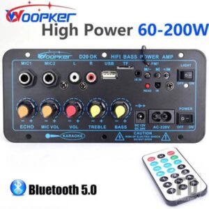 WOOPKER BLUETOOTH アンプボード 200 ワット USB FM ラジオ TF プレーヤーサブウーファー DIY アンプボードホームシアター 110 V/220 V