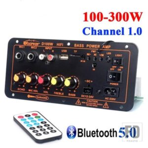 DIY BLUETOOTH アンプボード D100W 最大 300 ワット 220V/12V/24V デジタルアンプサポートデュアルマイク MP3 プレーヤー車用ホーム