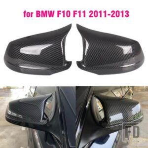 BMW 5 シリーズ F10 F11 2010-2013 バックミラーカバーサイドウイングフレームカバーカーボンスタイルトリムシェル