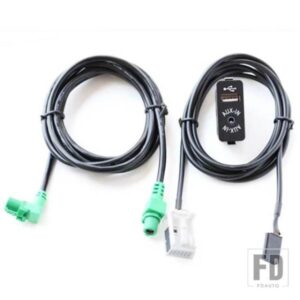 車USB AUXインプラグ入力ソケットアダプター BMW E63 E81 E87 E90 F10 F12 E70 X1 X3 X5用