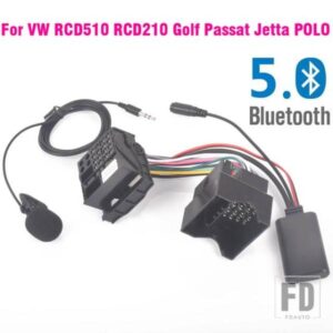 VW RCD510 RCD210 ゴルフパサートジェッタポロラジオハーネスプラグマイクハンズフリー BLUETOOTH 5.0 AUX アダプタ