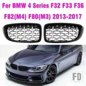 BMW M4 M3 4 シリーズ ABS レーシンググリル F32 F33 F36 F80 F82 F83 フロントバンパーダイヤモンド形状スタイリング