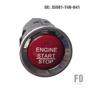 スタートストッププッシュボタンエンジン点火スイッチレッド 35881-T4N-H41 ホンダ X-RV HRV フィットシティジェイドオデッセイ 2015 2016 2017