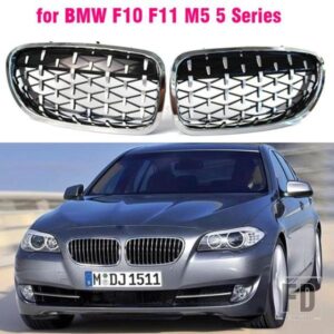 フロントスポーツグリルキドニーグリルグリルダイヤモンド BMW 5 シリーズ F10 F11 520I 523I 525I 530I 535I 2010 -2014