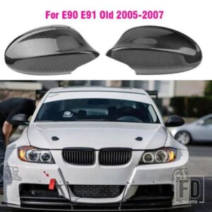 ABS カーボンカラーバックミラーサイドミラーカバーキャップ BMW E90 E91 2005-2007 E92 E93 2006-2009 M3 スタイル E80 E81 E87