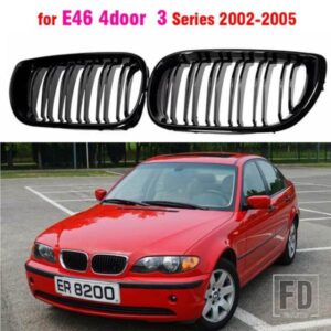 フロントセンター明黒ワイドキドニーフードグリルグリル BMW E46 サルーン 4 ドア 3 シリーズ 37377 320I 325XI 330XI