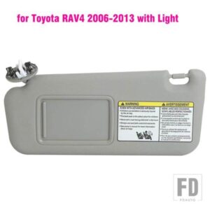 インテリアフロントサンバイザーパネル化粧ミラーライトサンバイザートヨタ RAV4 RAV 4 2006-2013 W/バニティライト RELACE RAV-4