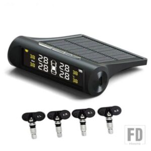 スマートカー TPMS ソーラーカータイヤエア圧検出システム内蔵デジタル LCD モニター自動車安全警報システム