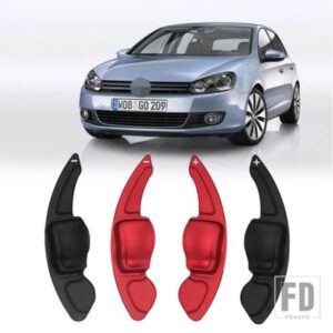 2 個アルミステアリングホイールシフトパドルブレードシフター VW ゴルフ 6 ティグアン MK5 MK6 ジェッタ GTI R20 R36 CC シロッコ