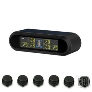 6 輪トラック バス ソーラー ワイヤレス タイヤエア圧システム 6 つのアウターセンサー LCD ディスプレイ TPMS トレーラー RV キャンピングカー用