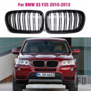 ABS グロスブラックスポーツキドニーグリルグリル BMW F25 X3 2010-13 アクセサリースタイリング交換レーシングフロントバンパー