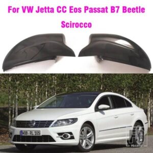ABS ブライトブラックカラーグロスブラックバックミラーキャップ VW ビートル CC EOS パサート B7 シロッコジェッタ MK6