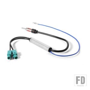 2 FAKRA オス - 1 DIN 汎用変換ケーブルラジオ アンテナ インターフェイス アダプター コネクタ
