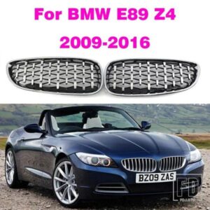 ダイヤモンドメテオスタイルグロスブラックグリルフロントキドニーメッシュグリル BMW E89 Z4 2009-16