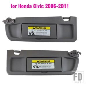 フロントサンバイザーパネルインテリアサンバイザー化粧鏡ホンダシビック 8TH EX LX セダン SI クーペ 2006-2011