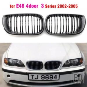 フロントバンパーキドニーフードグリルレーシンググリル黒 BMW E46 4 ドアツーリングサルーン 37377