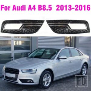 フロントバンパーアンダーグリルフォグライトグリル 2013-2016 アウディ A4 B8.5 スタンダード版ブラックグリルカバーと互換性あり