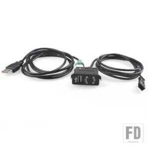 USB AUX スイッチ + ワイヤーケーブルアダプター BMW E39 E46 E53 X5 16:9 CD プレーヤーナビ 3PIN CD チェンジャー