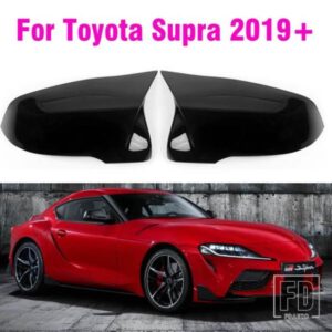 カースタイリングブラックミラーカバーキャップカーボンパターン BMW G29 Z4 2019 + トヨタスープラ 2019-21